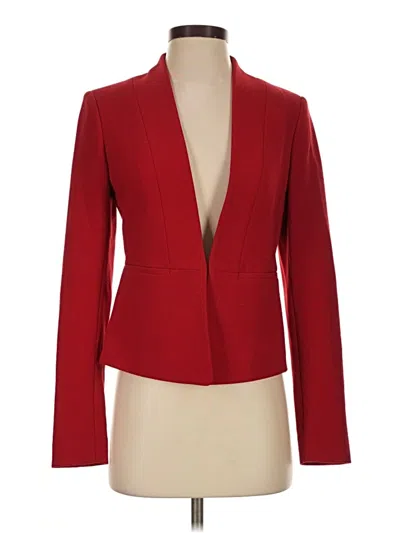 Pre-owned Ann Taylor Blazer Jacket In Red