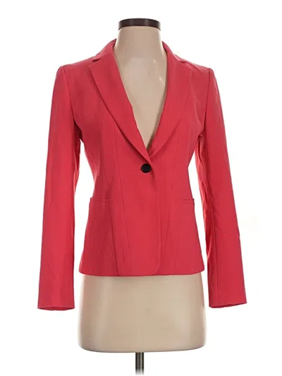 Pre-owned Ann Taylor Blazer Jacket In Red