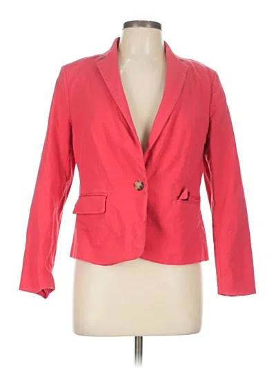 Pre-owned Ann Taylor Blazer Jacket In Red