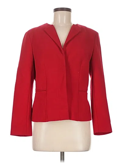 Pre-owned Ann Taylor Blazer Jacket In Red
