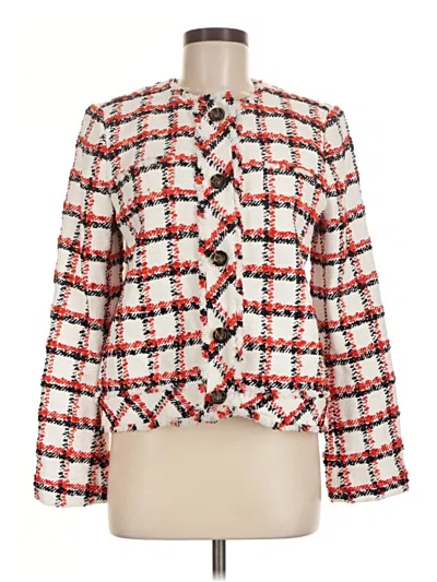 Pre-owned Ann Taylor Blazer Jacket In Red