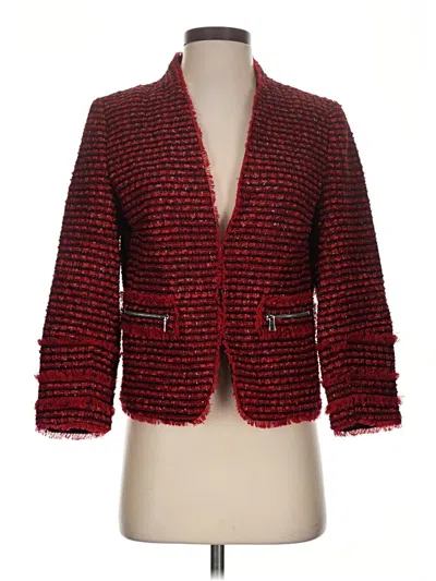 Pre-owned Ann Taylor Blazer Jacket In Red