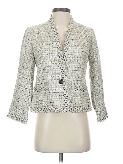 Pre-owned Ann Taylor Blazer Jacket In Silver