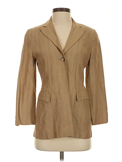 Pre-owned Ann Taylor Blazer Jacket In Tan