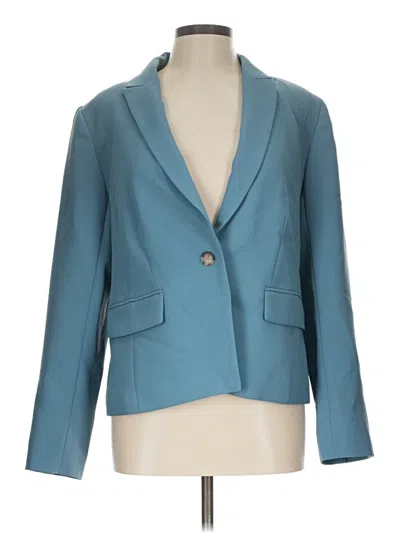 Pre-owned Ann Taylor Blazer Jacket In Teal
