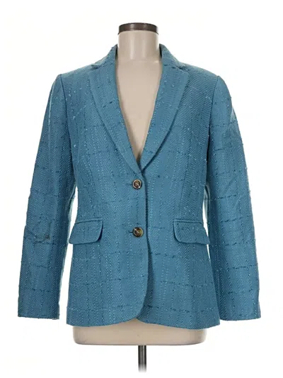 Pre-owned Ann Taylor Blazer Jacket In Teal