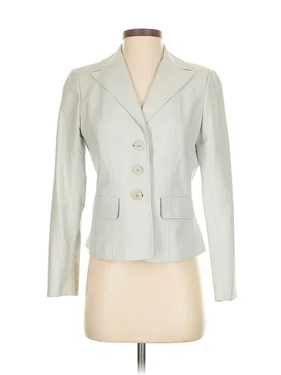 Pre-owned Ann Taylor Blazer Jacket In White