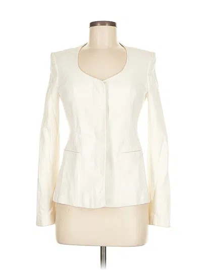 Pre-owned Ann Taylor Blazer Jacket In White