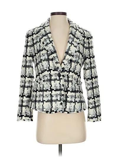 Pre-owned Ann Taylor Blazer Jacket In White