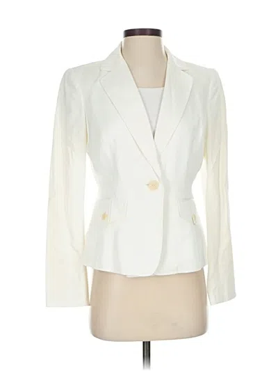 Pre-owned Ann Taylor Blazer Jacket In White