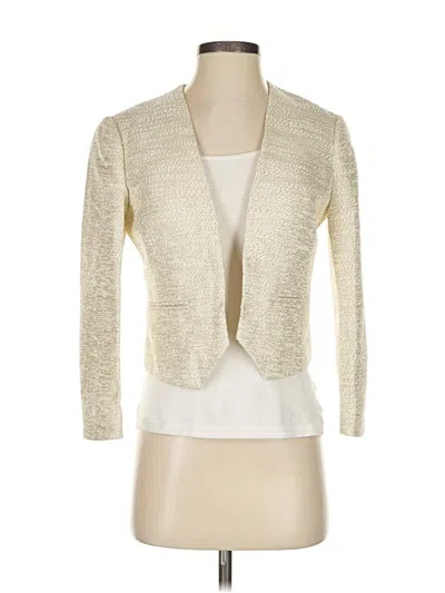 Pre-owned Ann Taylor Blazer Jacket In White