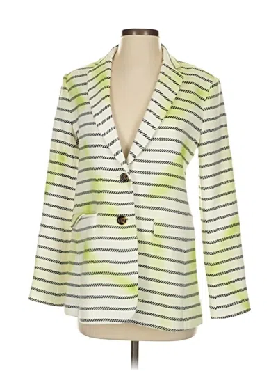 Pre-owned Ann Taylor Blazer Jacket In White