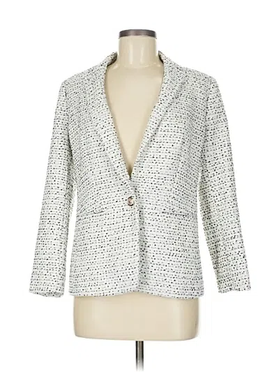 Pre-owned Ann Taylor Blazer Jacket In White