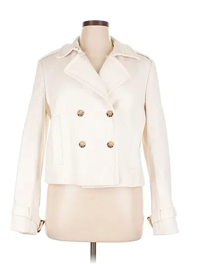 Pre-owned Ann Taylor Blazer Jacket In White