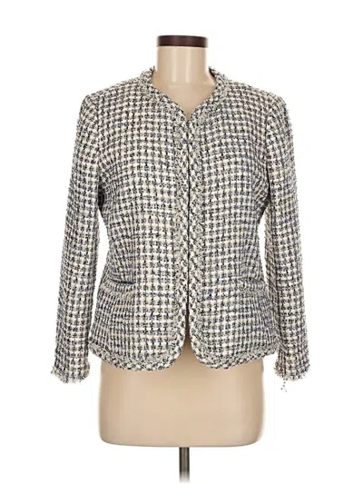Pre-owned Ann Taylor Blazer Jacket In White