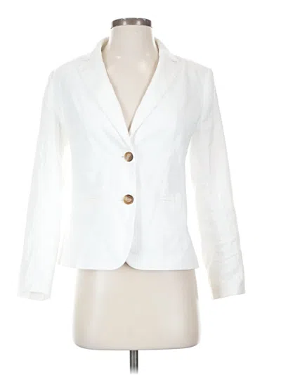 Pre-owned Ann Taylor Blazer Jacket In White