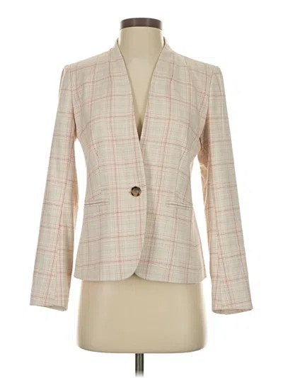 Pre-owned Ann Taylor Blazer Jacket In White