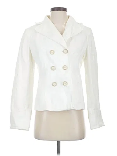 Pre-owned Ann Taylor Blazer Jacket In White