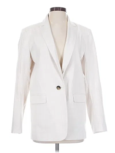 Pre-owned Ann Taylor Blazer Jacket In White