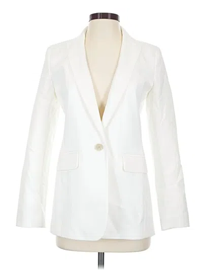 Pre-owned Ann Taylor Blazer Jacket In White