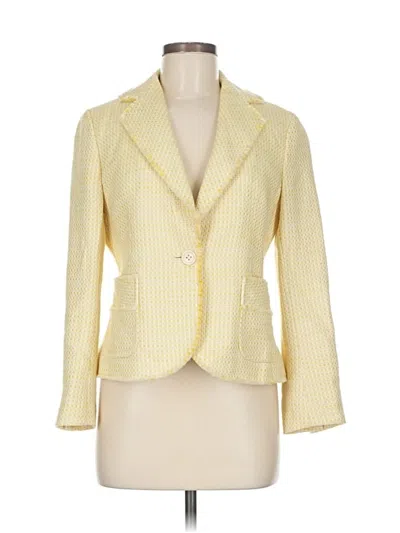 Pre-owned Ann Taylor Blazer Jacket In Yellow