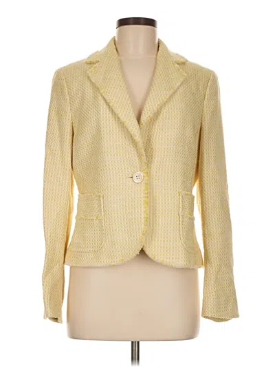 Pre-owned Ann Taylor Blazer Jacket In Yellow