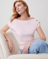 Ann Taylor Boatneck Sweater In Pink Ribbon