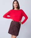 Ann Taylor Boatneck Wedge Sweater In Red