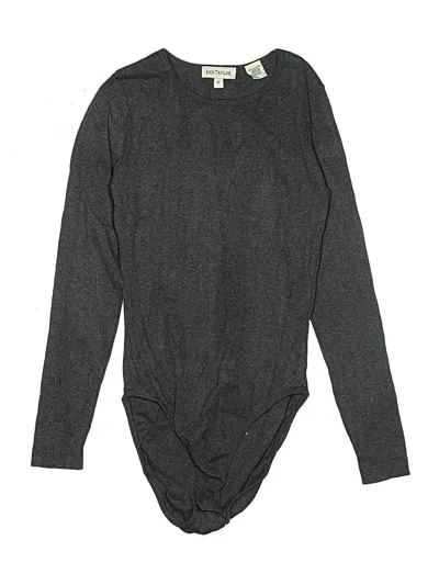 Pre-owned Ann Taylor Bodysuit In Gray