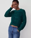 Ann Taylor Bouclé Sweater In Rainforest