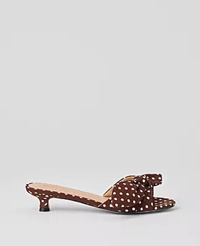 Ann Taylor Bow Kitten Heel Sandals