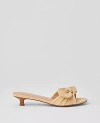 Ann Taylor Bow Straw Kitten Heel Sandals