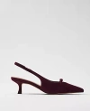 Ann Taylor Bow Suede Slingback Pumps