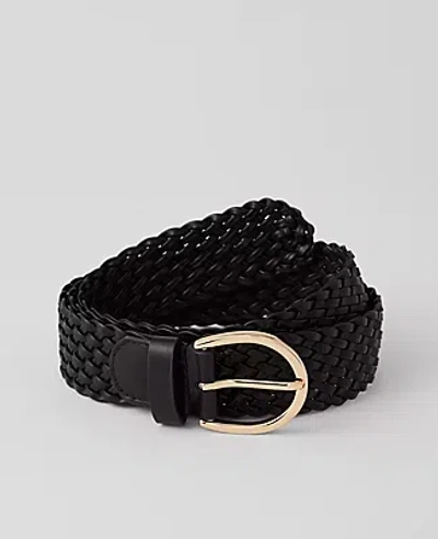 Ann Taylor Braided Belt In Black