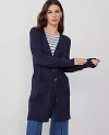 Ann Taylor Brushed Long Cardigan In Night Sky