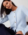 Ann Taylor Brushed Sweater Jacket In Blue Quartz