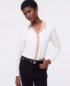 Ann Taylor Button Down Shirt In Neutral