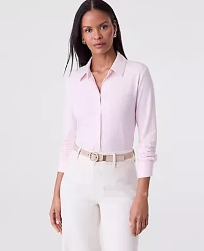 Ann Taylor Button Down Shirt In Pink