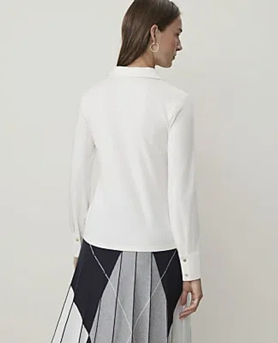 Ann Taylor Button Down Shirt In Winter White