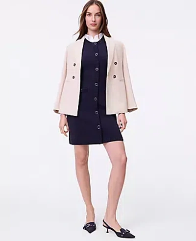 Ann Taylor Button Sweater Dress In Black