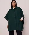 Ann Taylor Buttoned Trench Cape In Green