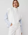 Ann Taylor Cable Dickie Sweater Vest In Winter White