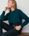 Ann Taylor Cable Sweater In Rainforest