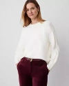 Ann Taylor Cable Sweater In Winter White