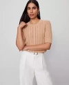 Ann Taylor Cable Wedge Sweater Tee In Brown