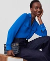 Ann Taylor Camp Shirt In Intense Lapis