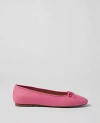 ANN TAYLOR WEEKEND COLLECTION CAP TOE LEATHER BALLET FLATS
