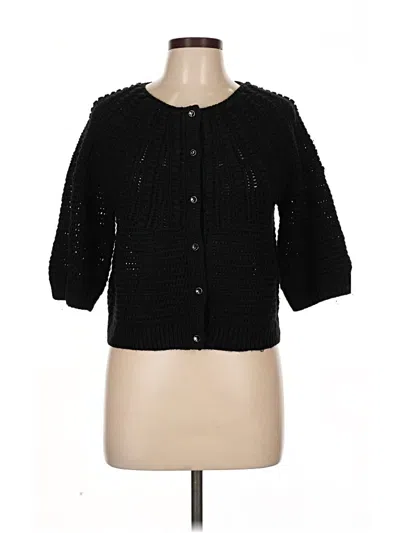 Pre-owned Ann Taylor Cardigan Sweater In Black