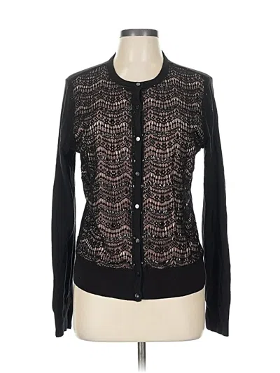 Pre-owned Ann Taylor Cardigan Sweater In Black