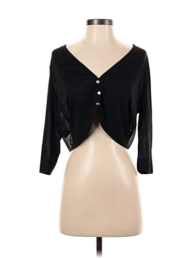 Pre-owned Ann Taylor Cardigan Sweater In Black